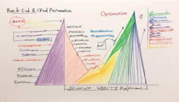 Detailed diagram illustrating various components of back-end optimization and their roles in overall website performance