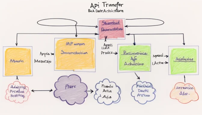 Flowchart illustrating how API facilitates data transfer within the back-end architecture