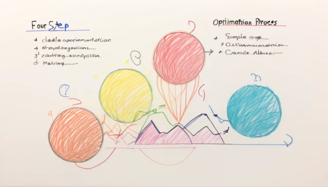 Four-step optimization process diagram