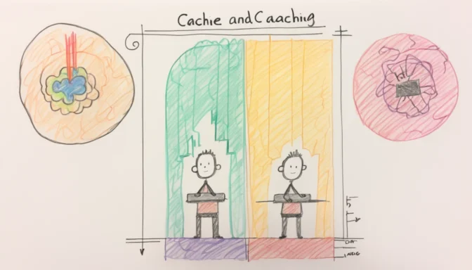 Comparative chart between cache and caching