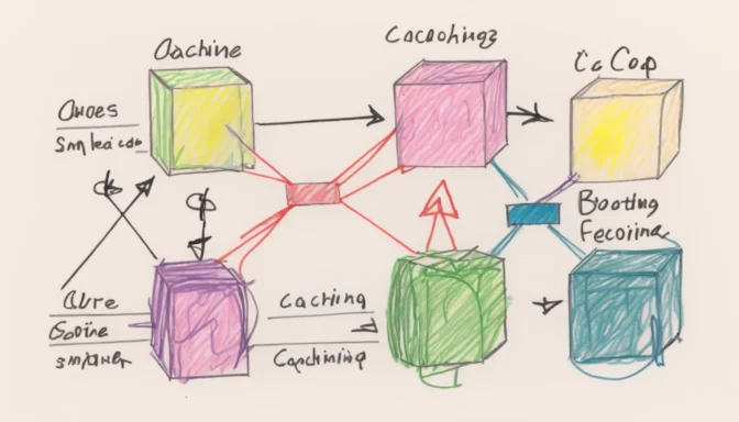 Diagram explaining the caching method