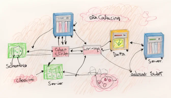 Example of data caching in a server