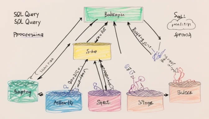 SQL query processing workflow