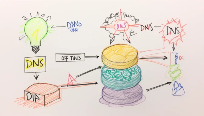 Turning off DNS caching diagram