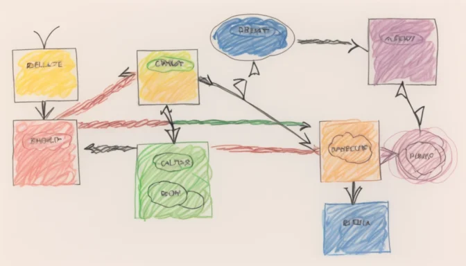 Diagram depicting various paths in a Behavior Flow chart