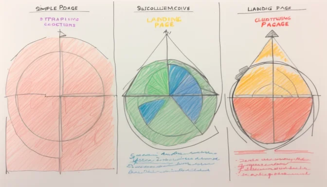 Differences between Landing Page and Starting Page displayed in chart form