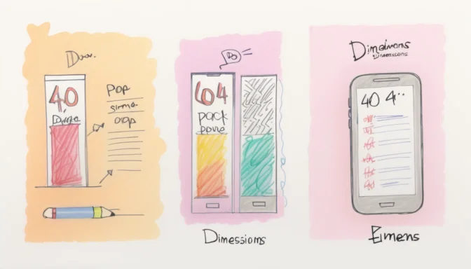 Mobile and desktop 404 page dimensions