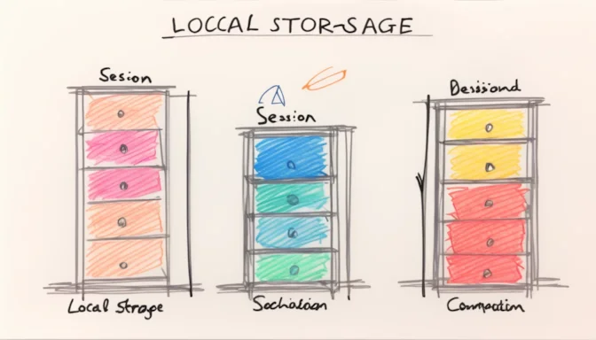 Comparison chart between local storage and session storage