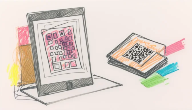 Scanning QR code for guest check-in at an event