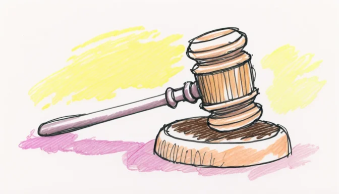 Gavel symbolizing the legal implications of link farming