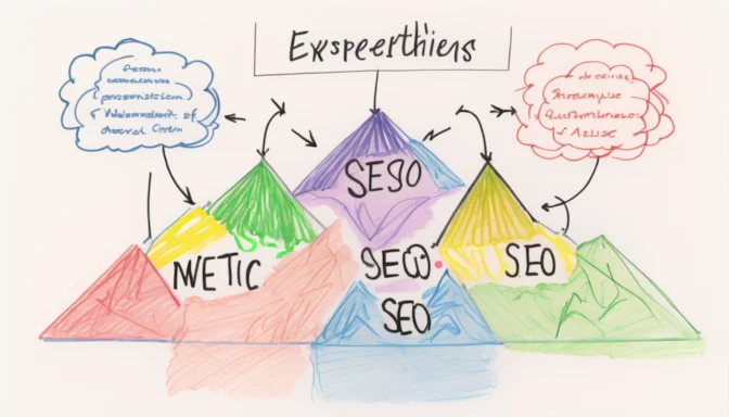 Graphic representation of Expertise, Authority, and Trustworthiness in SEO