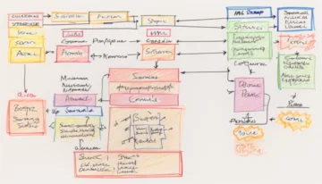 Diagram showing the structure of an XML sitemap with priority settings