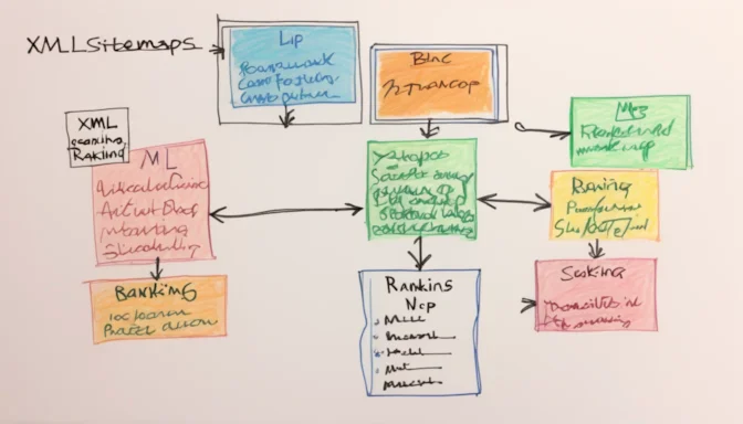 Text box stating 'XML sitemaps help in indexing but not in ranking'