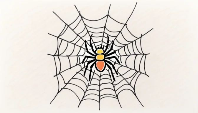 Icon of a spider web representing website crawlability