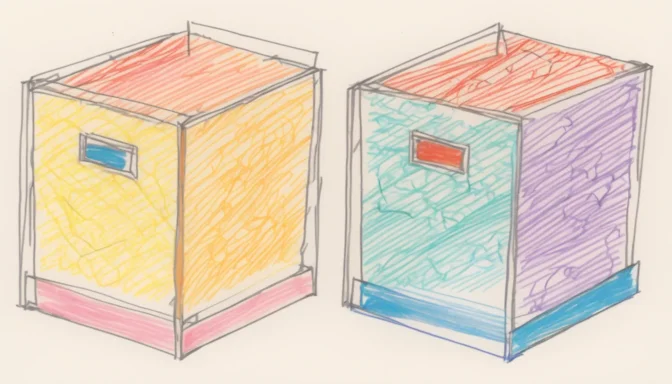 Two side-by-side boxes labeled Crawling and Indexing, showing their differences