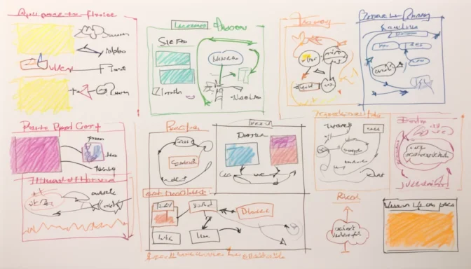 Different types of user flow charts displayed