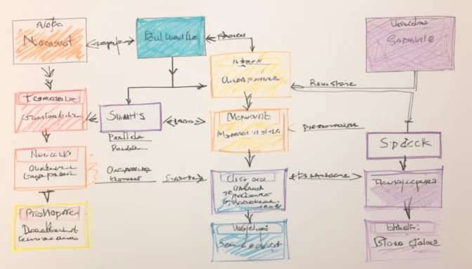 Sample user flow as seen in a design portfolio