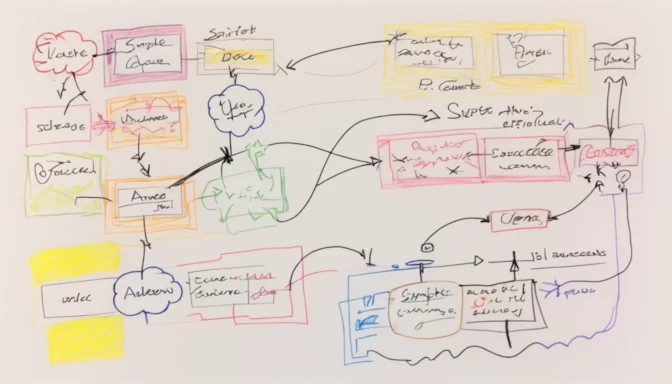 UI design interface showing a sample user flow