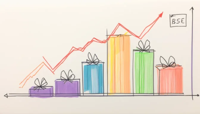 Line graph illustrating the growth of e-commerce market share