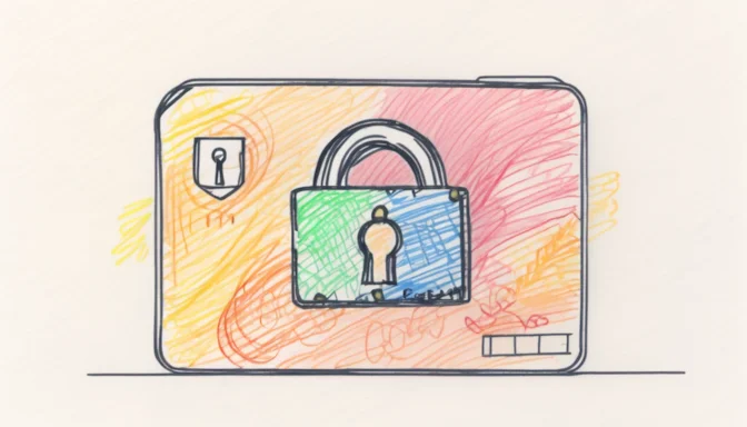 A secure lock icon on a credit card and digital payment logos