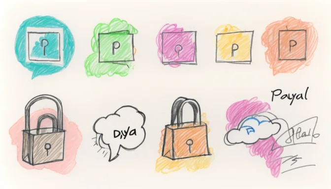 PayPal and data encryption icons