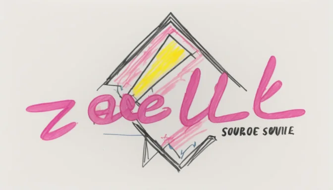 Zelle logo with a warning sign