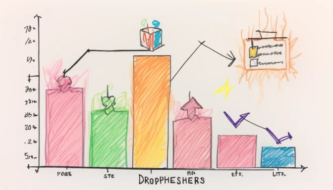 A graph indicating potential earnings for beginner dropshippers