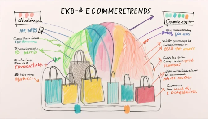 Infographic outlining key e-commerce trends for 2023