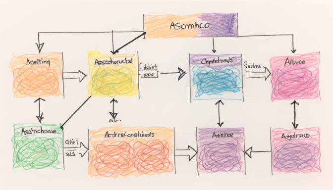 Flowchart displaying an asynchronous operational process