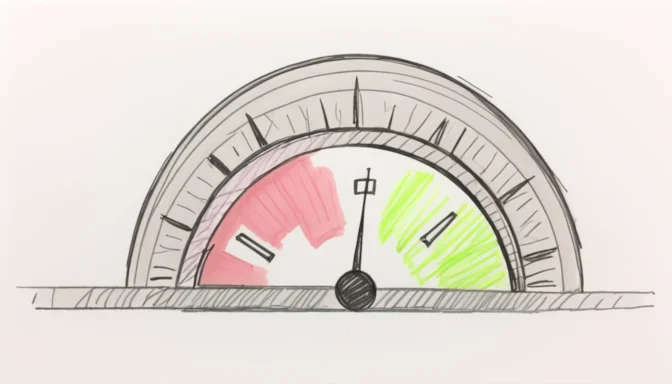 Speedometer indicating the efficiency gains of lazy loading