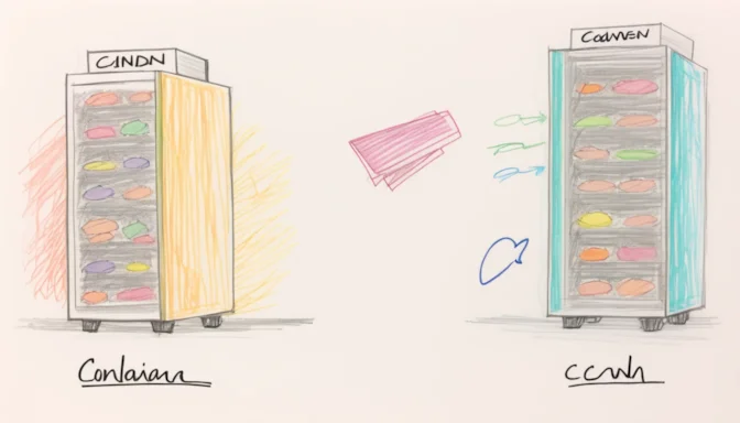 Comparison chart between a web server and a CDN server