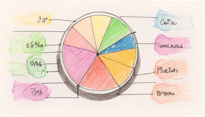 Pie chart showing conversion rate as a percentage of total interactions