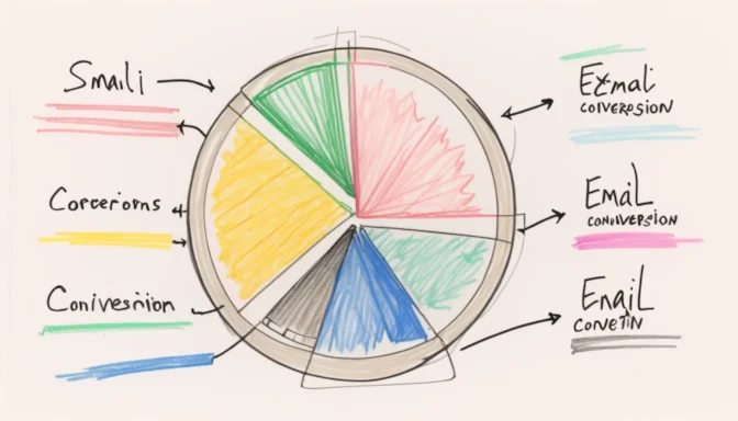 Pie chart depicting exceptional email opt-in conversion rates