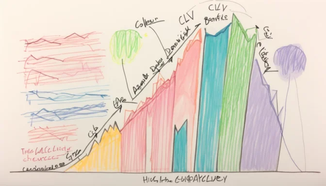 Graph showing the benefits of a high CLV