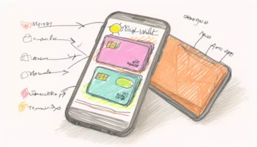 Smartphone screen displaying a digital wallet app