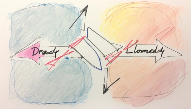 Two arrows diverging, one labeled 'DOMContentLoaded' and the other 'Ready'