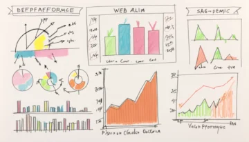 Charts and graphs illustrating various web performance metrics