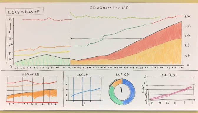 Dashboard displaying LCP and FCP metrics