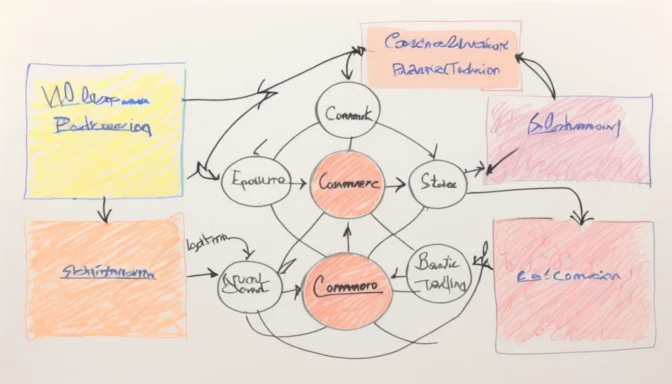 Diagram detailing the basics of e-commerce conversion tracking