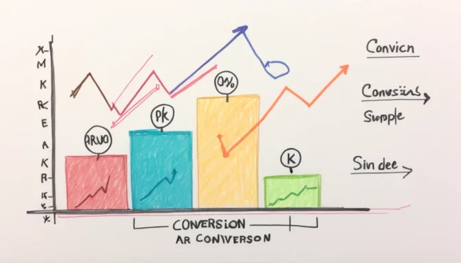 Graph illustrating the importance of conversion rate as a KPI in e-commerce