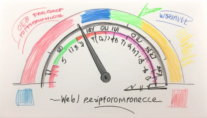 Speedometer showing improved web performance after JavaScript minification