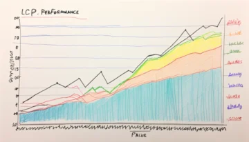 Graph illustrating LCP values and website performance