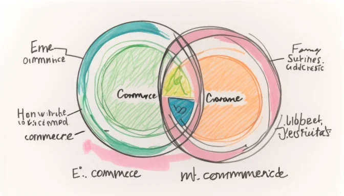 Venn diagram of e-commerce and m-commerce