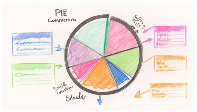 Pie chart illustrating variables affecting e-commerce conversion rates