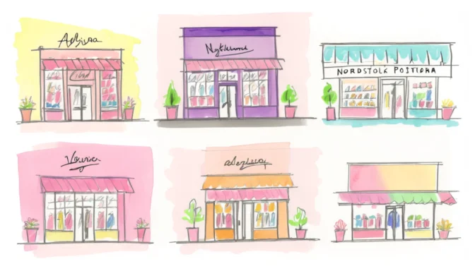 Logos of stores similar to Nordstrom