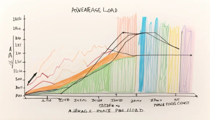 Graph depicting average page load times