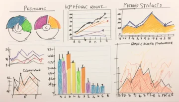 Graphs and charts displaying performance metrics and KPIs