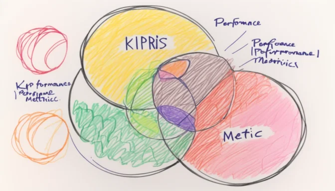 Venn diagram showing KPIs and performance metrics