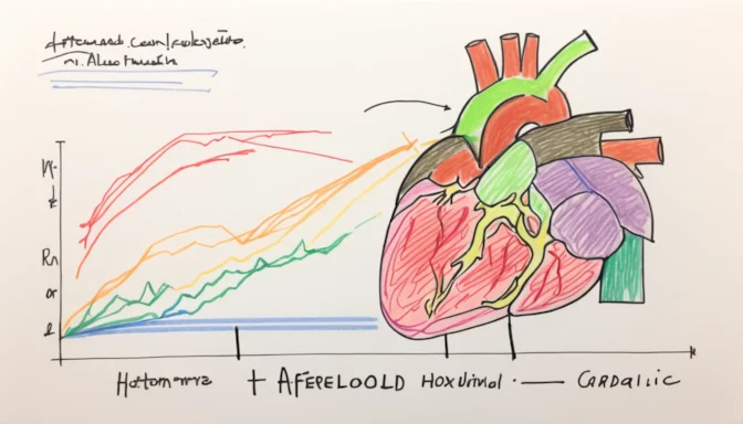 Diagram showing how afterload impacts cardiac function