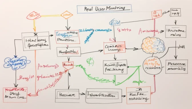 Flowchart showing how Real User Monitoring works